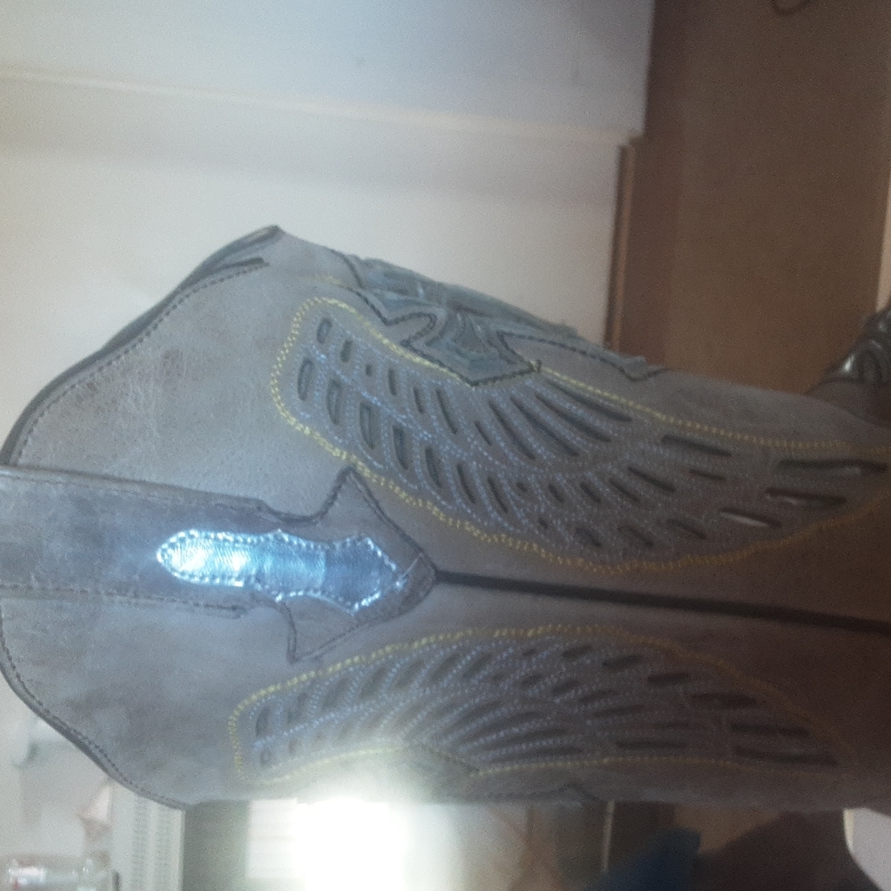 Gypsy Girl By Conkus Ornate Christian Winged Cross Western Boots Sz 7 - Picture 5 of 14